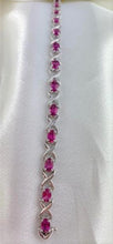 Load image into Gallery viewer, 7&quot; Pink Tourmaline Bracelet 14 KT White Gold
