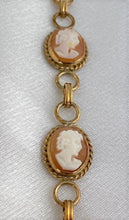 Load image into Gallery viewer, 7&quot; Cameo bracelet 14 KT yellow gold
