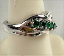 Load image into Gallery viewer, 14KT White Gold 4 Emerald ring
