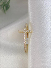 Load image into Gallery viewer, 14 KT Yellow Gold Cross Ring Size 7
